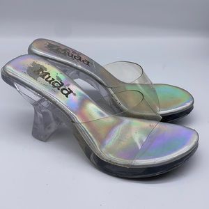 Y2k Vintage Mudd Clear Square Heels 